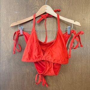 Joe Boxer Red Triangle Bikini Top